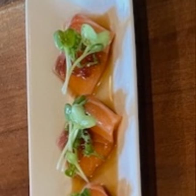 Salmon Carpaccio.